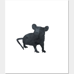 Rat Minimalist Silhouette Art Posters and Art